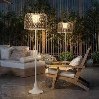 Callum Woven Solar Floor Lamp-Neutral Decor