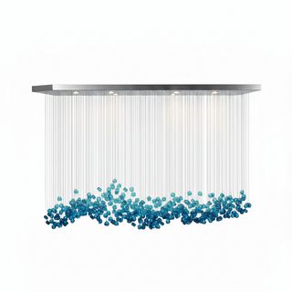 Crystal Stone Chandelier-Neutral Decor