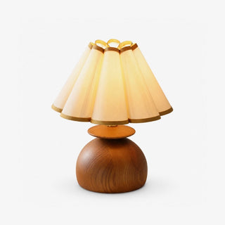 Bloom Wooden Table Lamp-Neutral Decor
