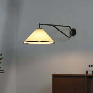 Zane Diaphane Applique Murale Minimaliste avec Bras Oscillant Tissu