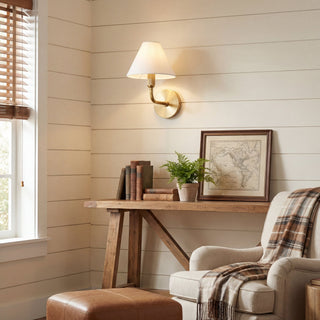 Clara Brass Wall Sconce-Neutral Decor