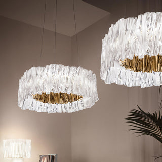 Kristy Suspension Anneau Simple, Acrylique/Acier, Or/Blanc Chambre