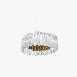 Kristy Suspension Anneau Simple, Acrylique/Acier, Or/Blanc Chambre
