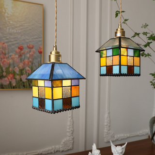 Tiffany Moderne LED Suspension Verre Chambre À Coucher