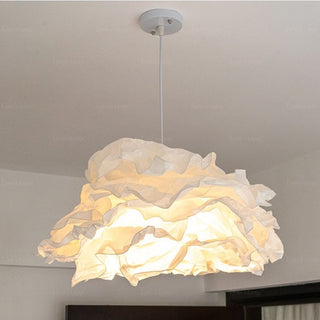 Ritta Wabi-sabi Nuage Métal Papier LED Suspension Étude Chambre à Coucher