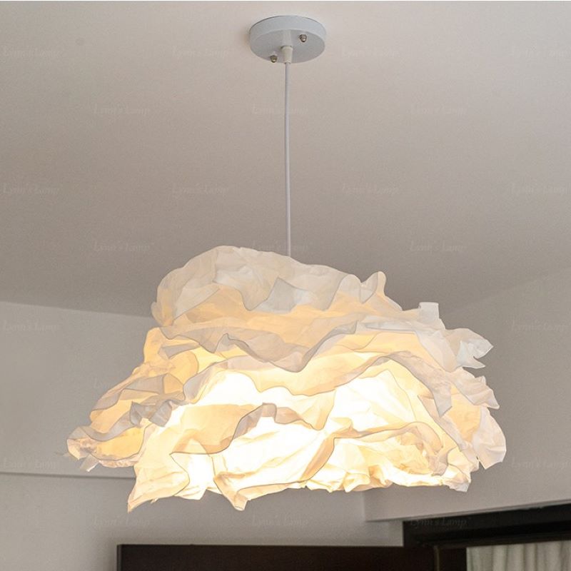 Ritta Wabi-sabi Nuage Métal Papier LED Suspension Étude Chambre à Coucher