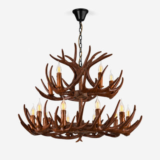 Rustic Antler Lodge Chandelier-Neutral Decor