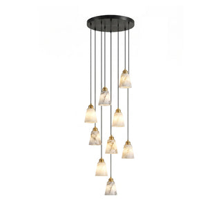 Droplet Alabaster Pendant Lamp-Neutral Decor