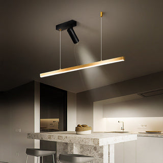 Arisha Suspension Linéaire Moderne, Métal, Doré, Salon