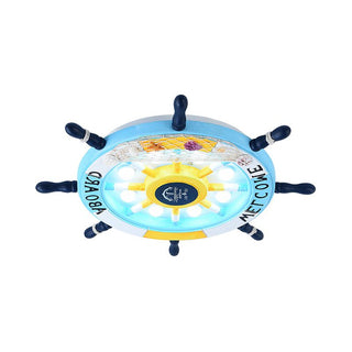 Arisha Moderne LED Plafonnier Blanc/Bleu Métal Salon Chambre à coucher