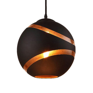 Valentina LED Suspension Noir/Blanc Metal Verre Salon Chambre à coucher