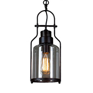 Epoch LED Suspension Noir Rouille Verre Métal Chambre à coucher