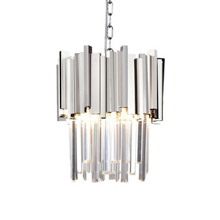 Kristy LED Suspension Or Chromé Métal Cristal Salon Chambre à couche