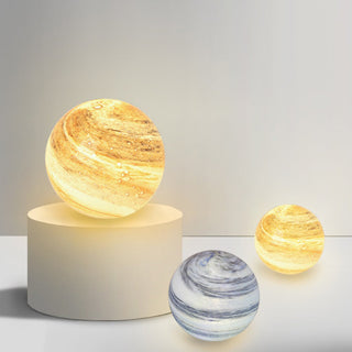 Korel Lampadaire Boule Moderne Bleu/Curry de Lait Jardin-Luire