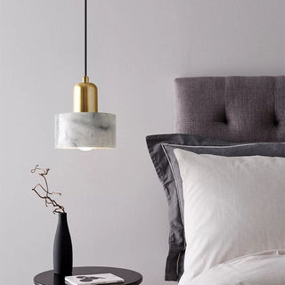 Arisha Suspension Cylindre Contemporaine, Acrylique/Metal, Blanc/Vert, Salon
