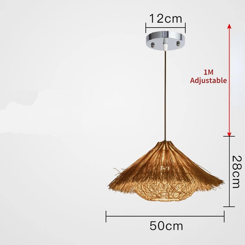 Suspension en rotin tissé à la main