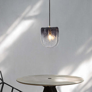 Valentina Suspension Contemporaine Métal/Verre Noir Salon