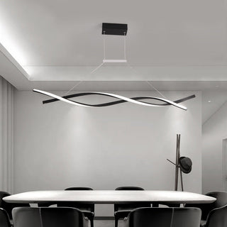 Arisha Suspension Linéaire Simple, Aluminium/Gel de silice, Noir/Gris, Chambre