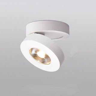 Arisha Plafonnier Rond Simple, Métal, Blanc/Noir, Chambre