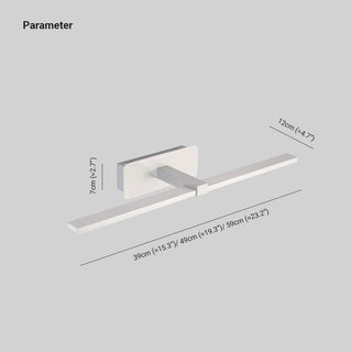 Arisha Simple LED Applique Murale Linéaire Moderne Métal/Acrylique Argent Salle de Bain