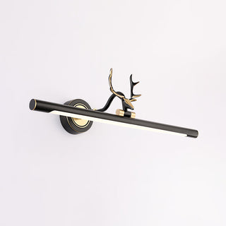 Arisha Design Italien LED Applique Murale Cerf Métal et Acrylique Noir Chambre/Salle de Bain