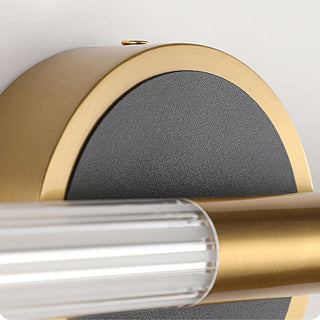 Arisha Applique Murale Moderne LED Cercle Longue Cuivre/Noir Salle de Bain