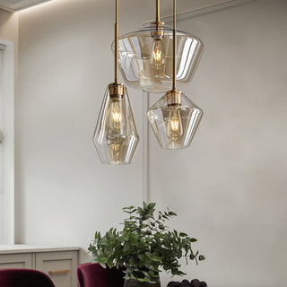 Valentina Suspension Moderne, Verre, Clair/Ambre, Chambre/Salle de Bain