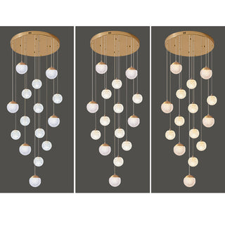 Arisha Luminaires Suspensions Multi/Bulle Moderne Métal/Acrylique Doré Chambre à Coucher