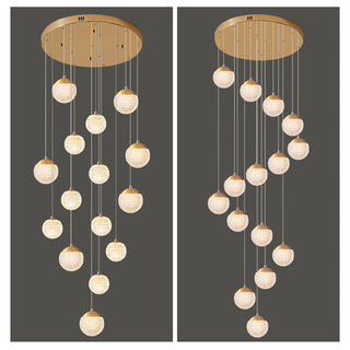Arisha Luminaires Suspensions Multi/Bulle Moderne Métal/Acrylique Doré Chambre à Coucher