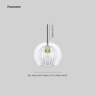Eronix Suspension Bulle Nordique Verre Transparent/Doré Salon/Chambre-Luire