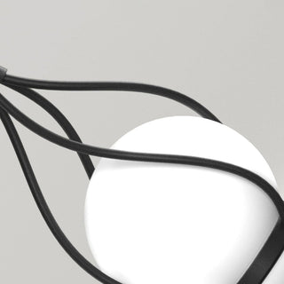Valentina Suspension Extérieure Globe Moderne, Métal/Acrylique, Blanc/Noir, Jardin