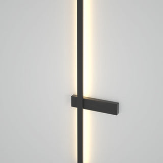 Ray Applique Murale Extérieure Linéaire Minimaliste, Métal, Noir, Terrasse