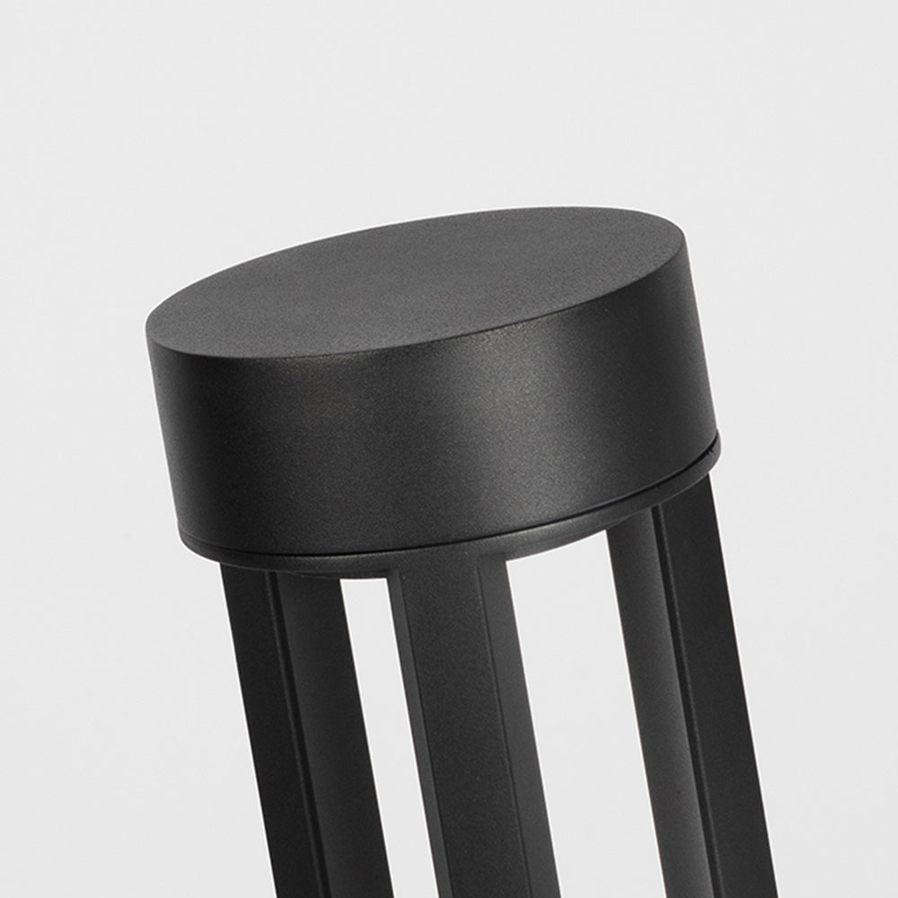 Ray Borne Extérieure Cylindre Minimalisme, Métal, Noir, Cour
