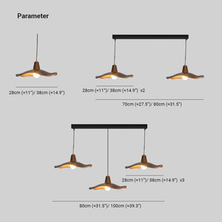 Arisha Suspension Vague Minimaliste, Resine, Marron, Salon