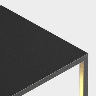 Ray Borne Extérieure Rectangulaire Minimalisme, Métal, Noir, Jardin