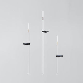 Lominex Borne Extérieure Roseau Moderne Noir Allée-Luire