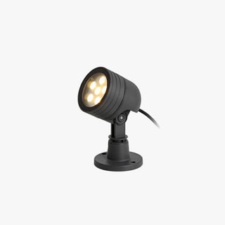 Ray Lampe Extérieure au Sol Cylindre Simple, Métal/Verre, Noir, Cour