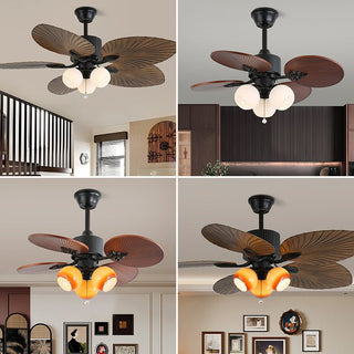 Ventilateur de plafond Solara Tropical en verre avec lumière