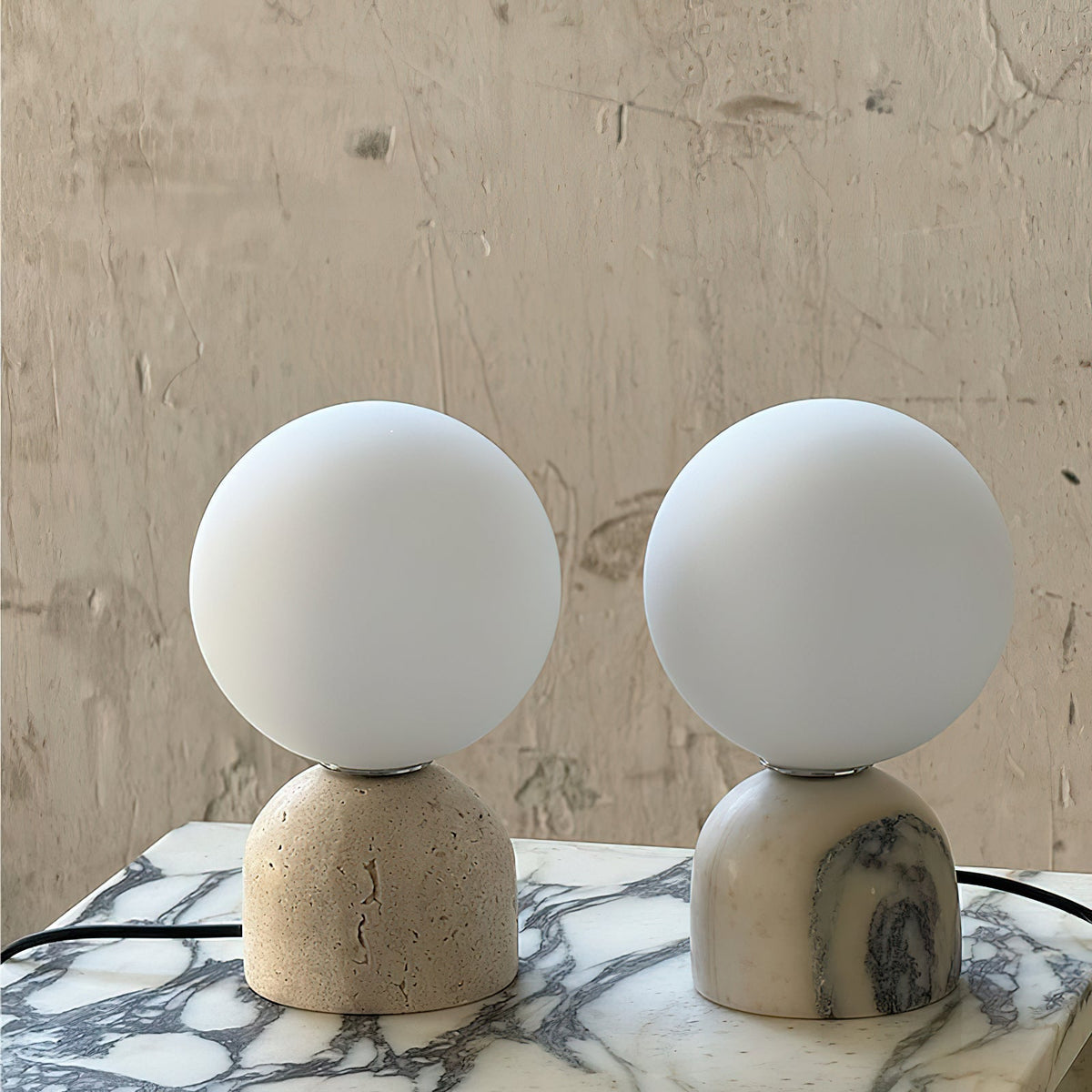 Aalia Lampe de Table Marbre Minimaliste Moderne