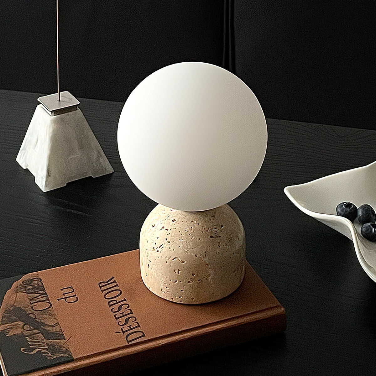 Aalia Lampe de Table Marbre Minimaliste Moderne