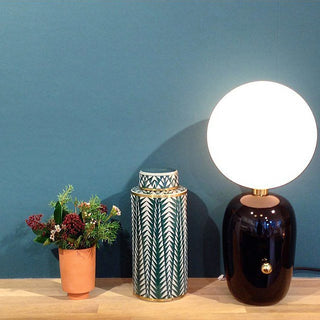 Nyxen Lampe de Table en Verre Industriel