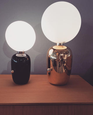 Nyxen Lampe de Table en Verre Industriel