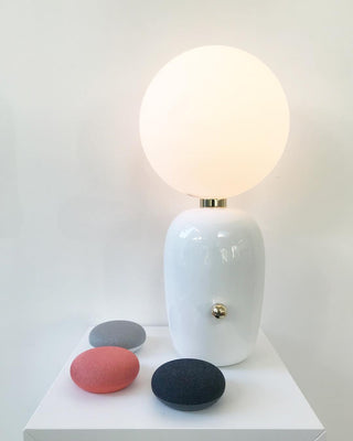 Nyxen Lampe de Table en Verre Industriel