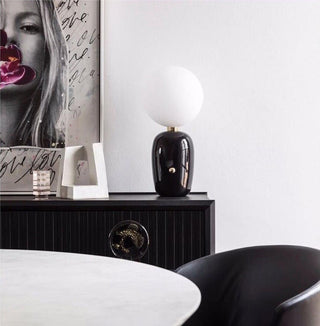 Nyxen Lampe de Table en Verre Industriel