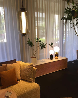 Nyxen Lampe de Table en Verre Industriel