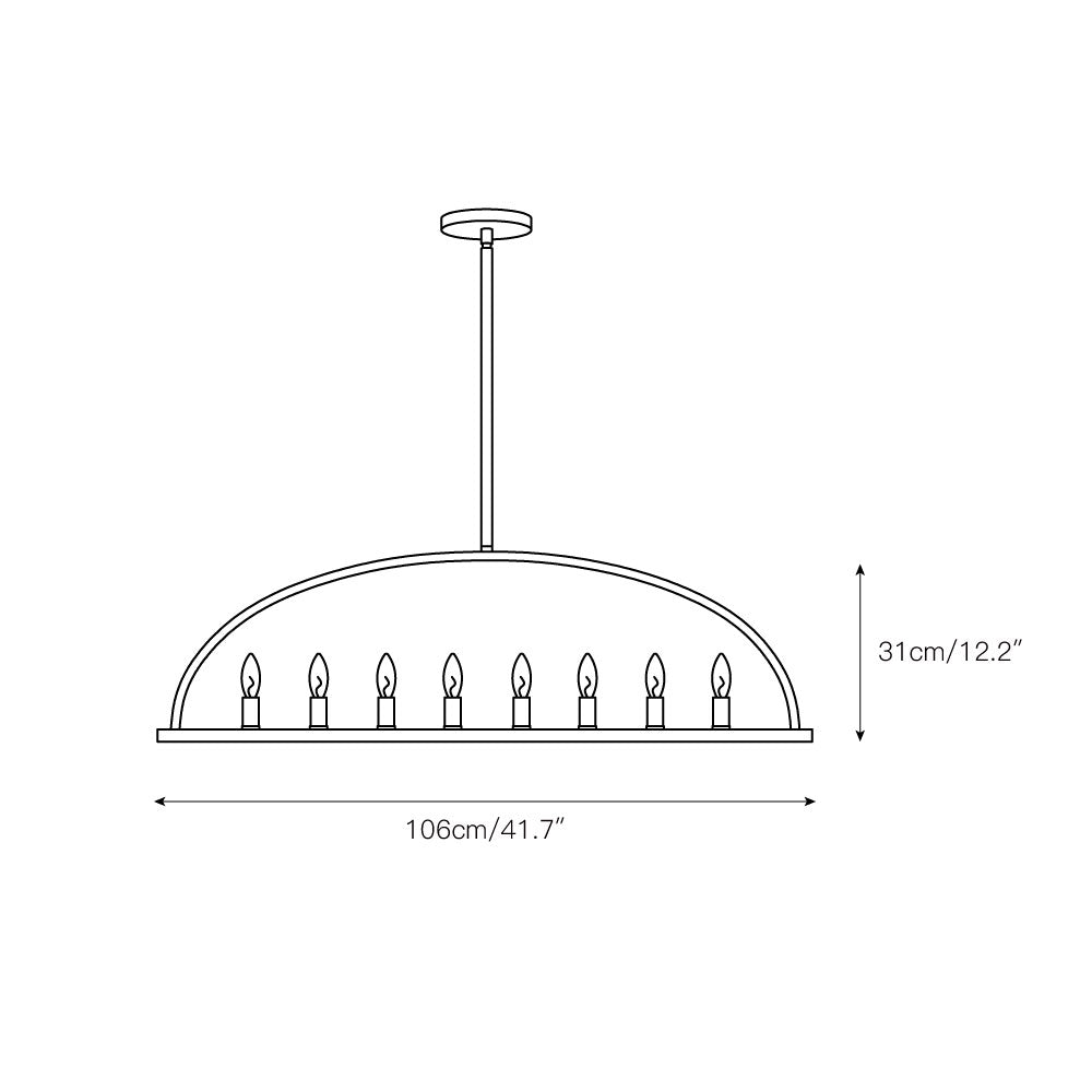 Abbott Lustre Linéaire Métal Minimaliste