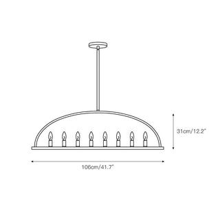 Abbott Lustre Linéaire Métal Minimaliste