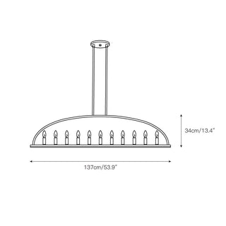 Abbott Lustre Linéaire Métal Minimaliste