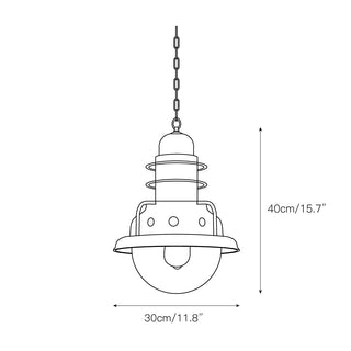 Abeleisa Suspension Métal Industrielle Chic