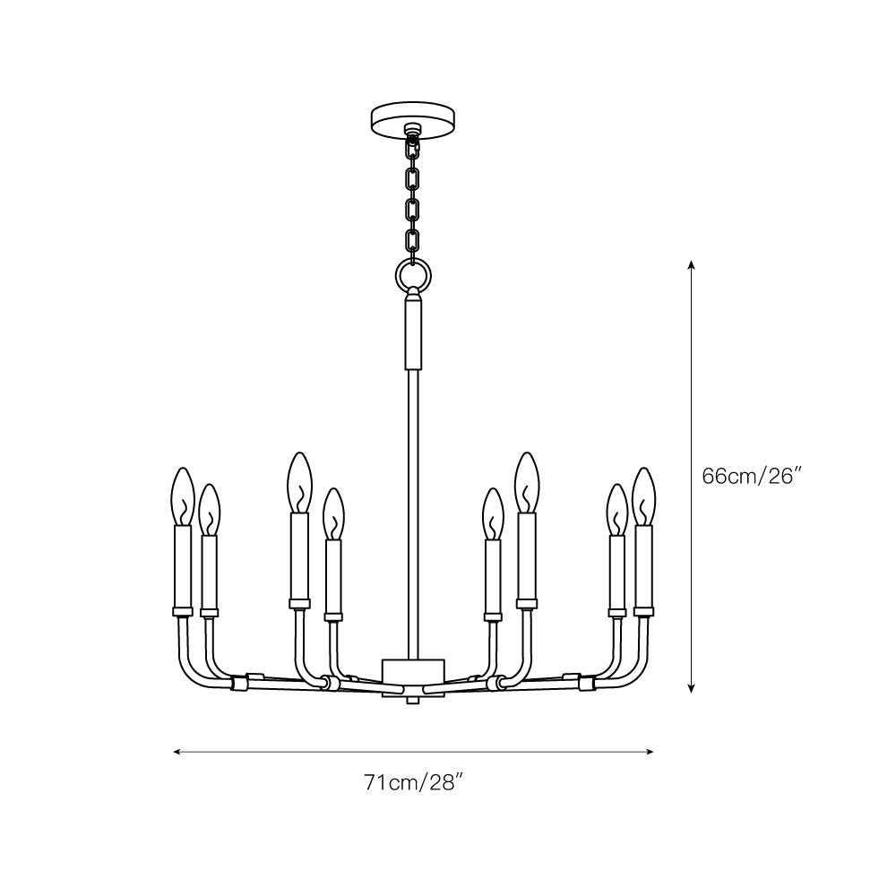 Abner Lustre Industriel Moderne Laiton